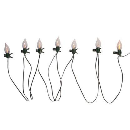 Ensemble de 7 lampes LED à effet flamme vacillante, alimentées par piles, avec pinces