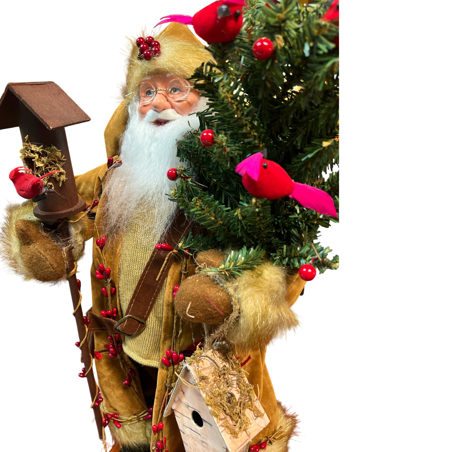Cardenal y bayas de Papá Noel - 20"