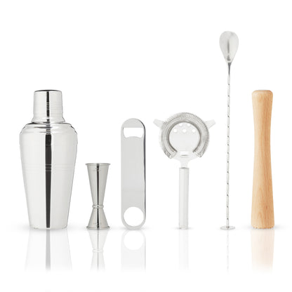 Stainless Steel Travel Barware Set in Canvas Bag