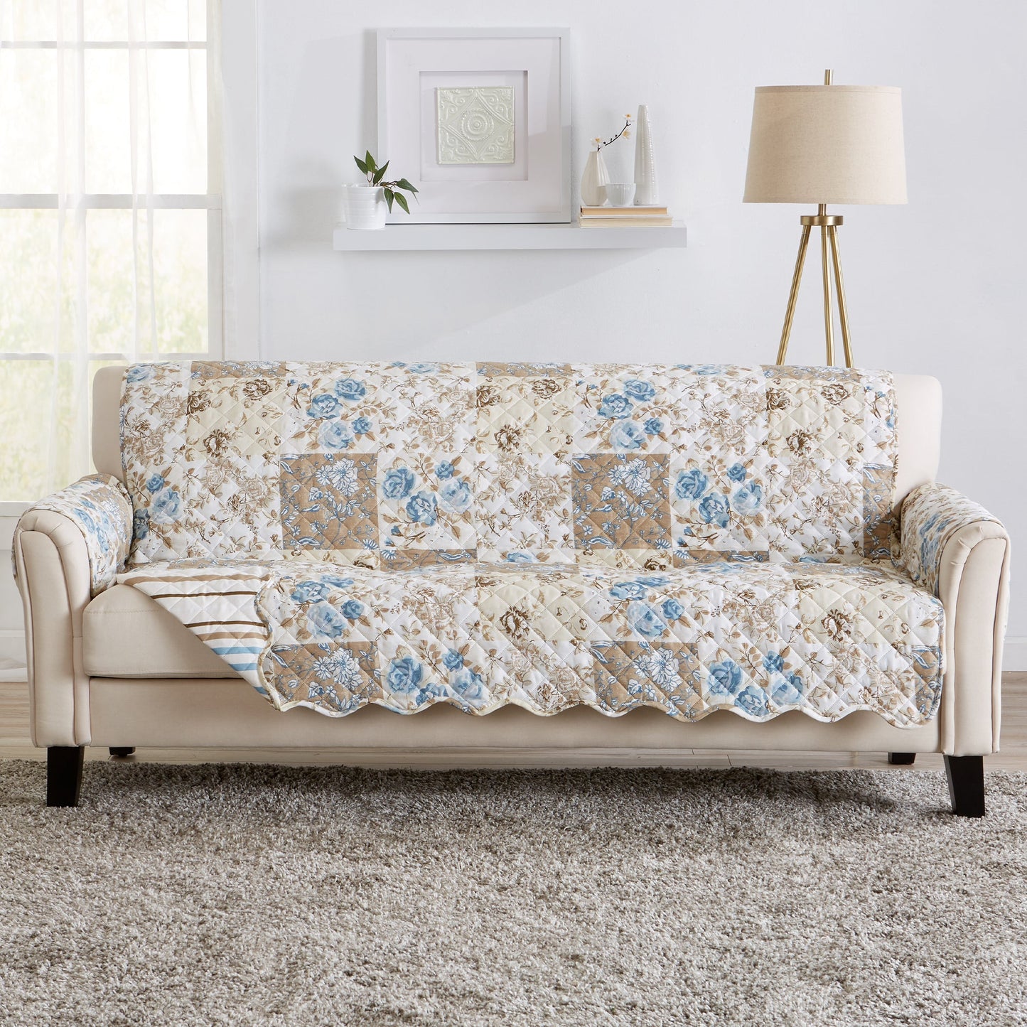 Stylish Floral Patchwork Cover and Protector