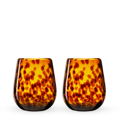Segunda Vida Turtle and Stemless Wine Glasses