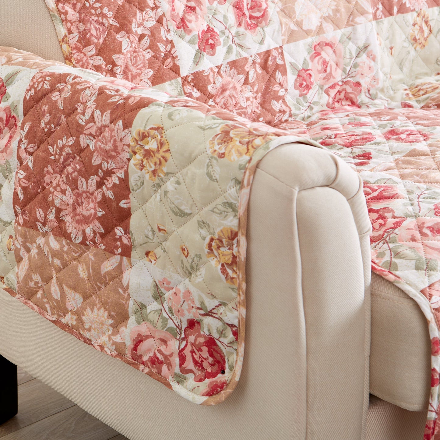 Stylish Floral Patchwork Cover and Protector