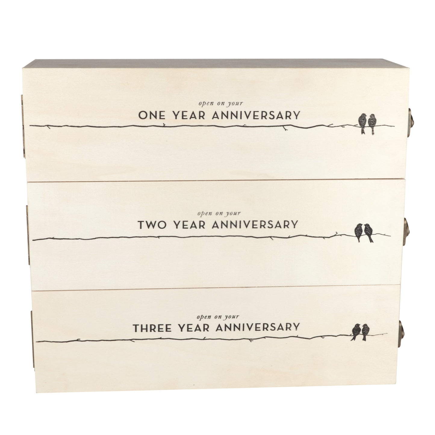 Wooden Wine Box for Newlyweds and Anniversaries