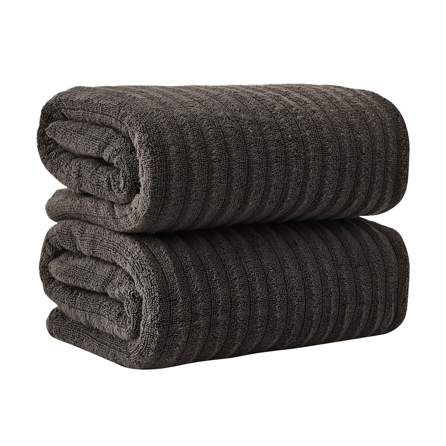 Luxury Combed Cotton and Ribbed Bath Towels