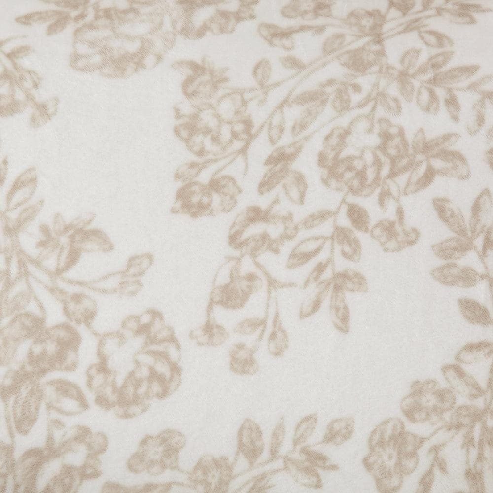 Velvet stretch slipcover Gale Collection in beige floral pattern by Great Bay Home on Tampa Home & Garden Store