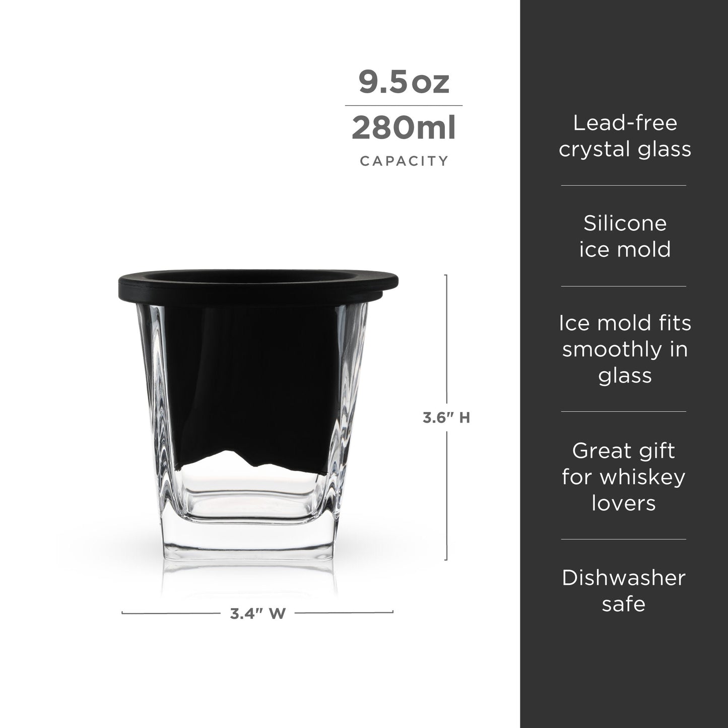 Mountain Silicone Ice Mold and Glass Set