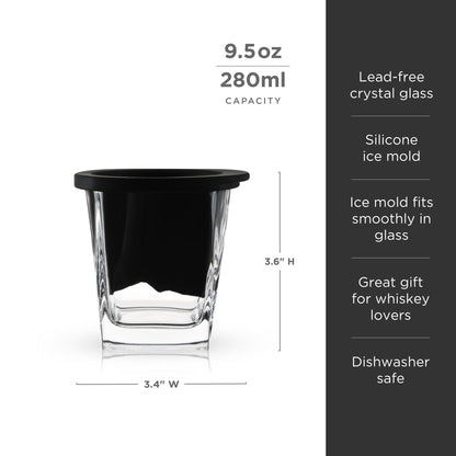 Mountain Silicone Ice Mold and Glass Set
