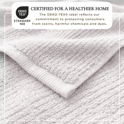 Turkish Cotton Ribbed Bath Towel Set and 6 Pieces