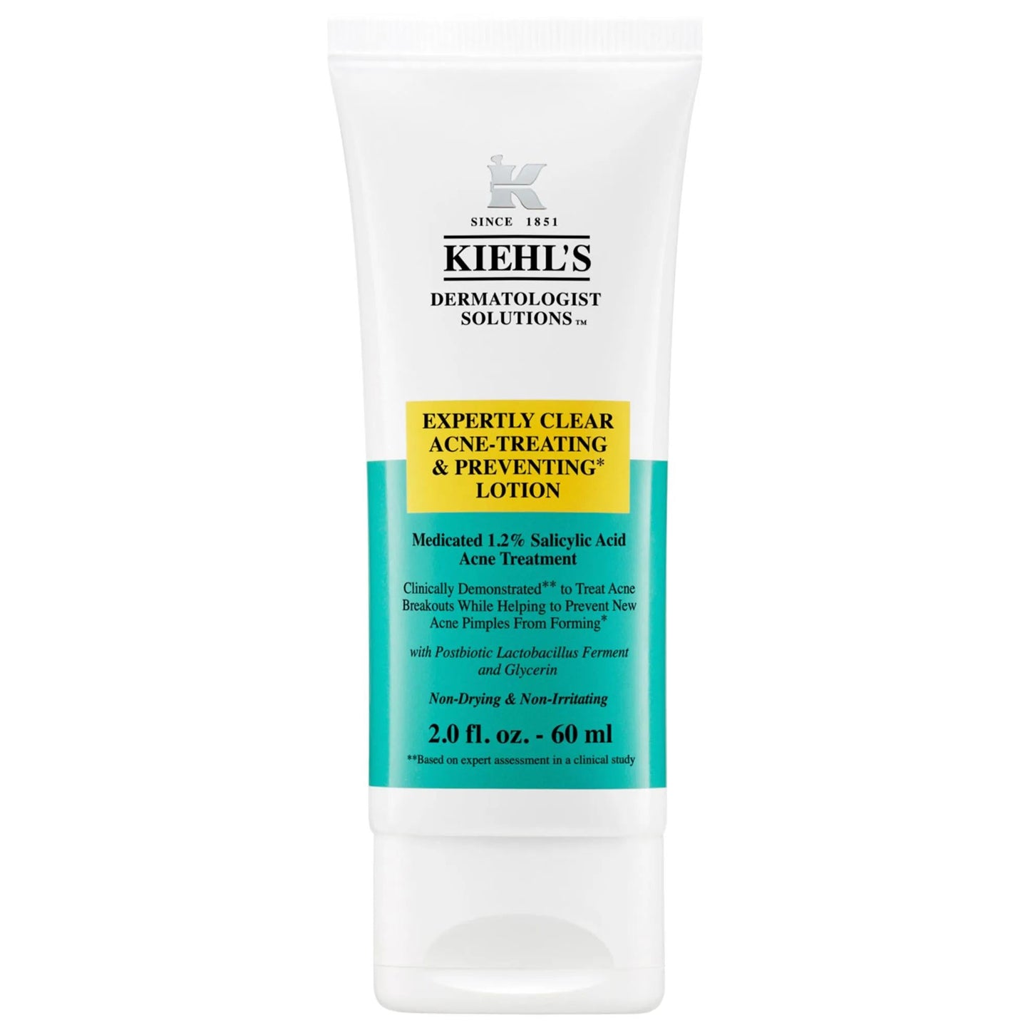 Kiehl's acne treatment lotion tube with turquoise label on white bottle on Tampa Home & Garden Store