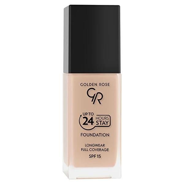 Foundation Golden Rose 24 Hours Stay beige liquid with black cap SPF15 full coverage on Tampa Home & Garden Store