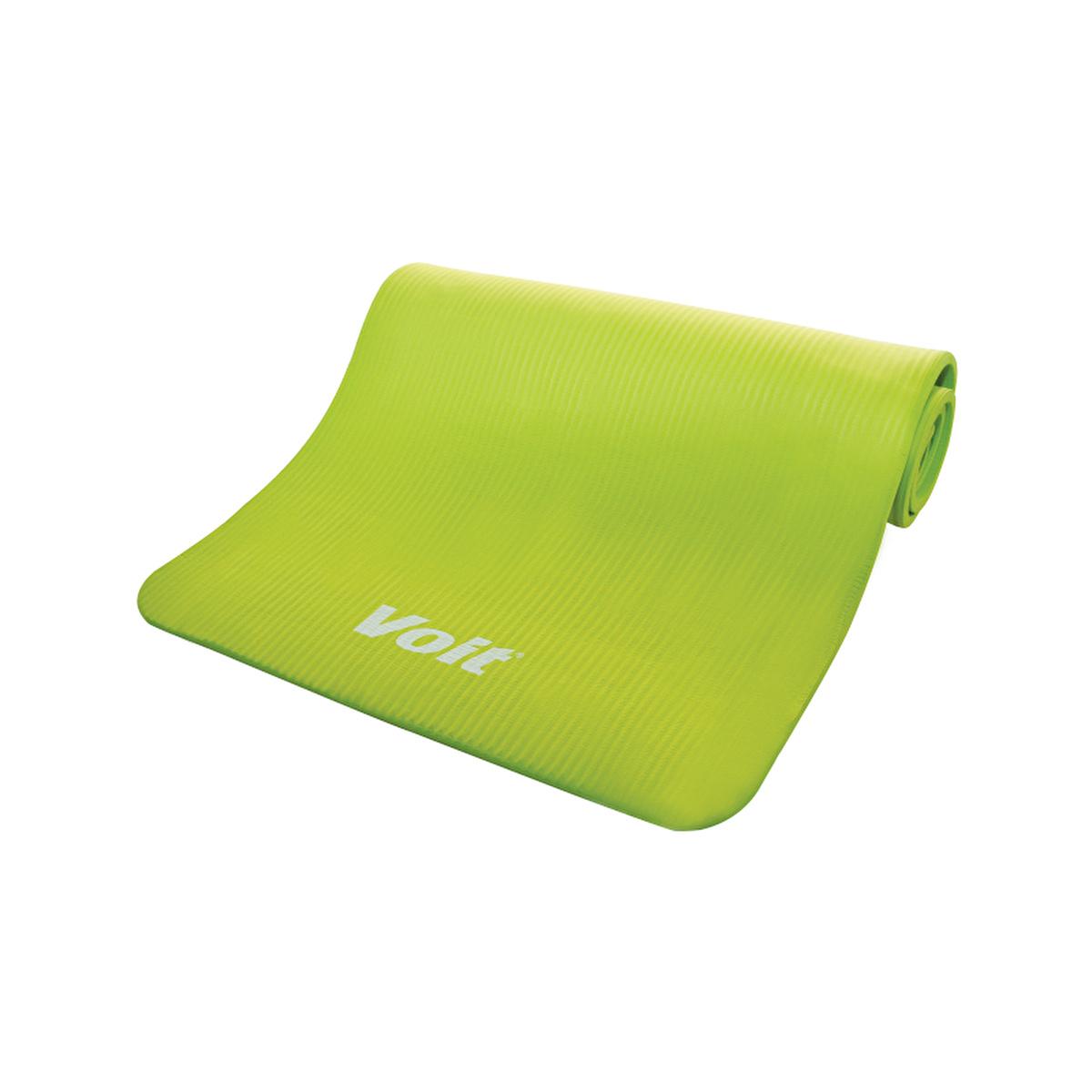 Voit green NBR yoga mat, 1 cm thick, non-slip, eco-friendly fitness accessory on Tampa Home & Garden Store