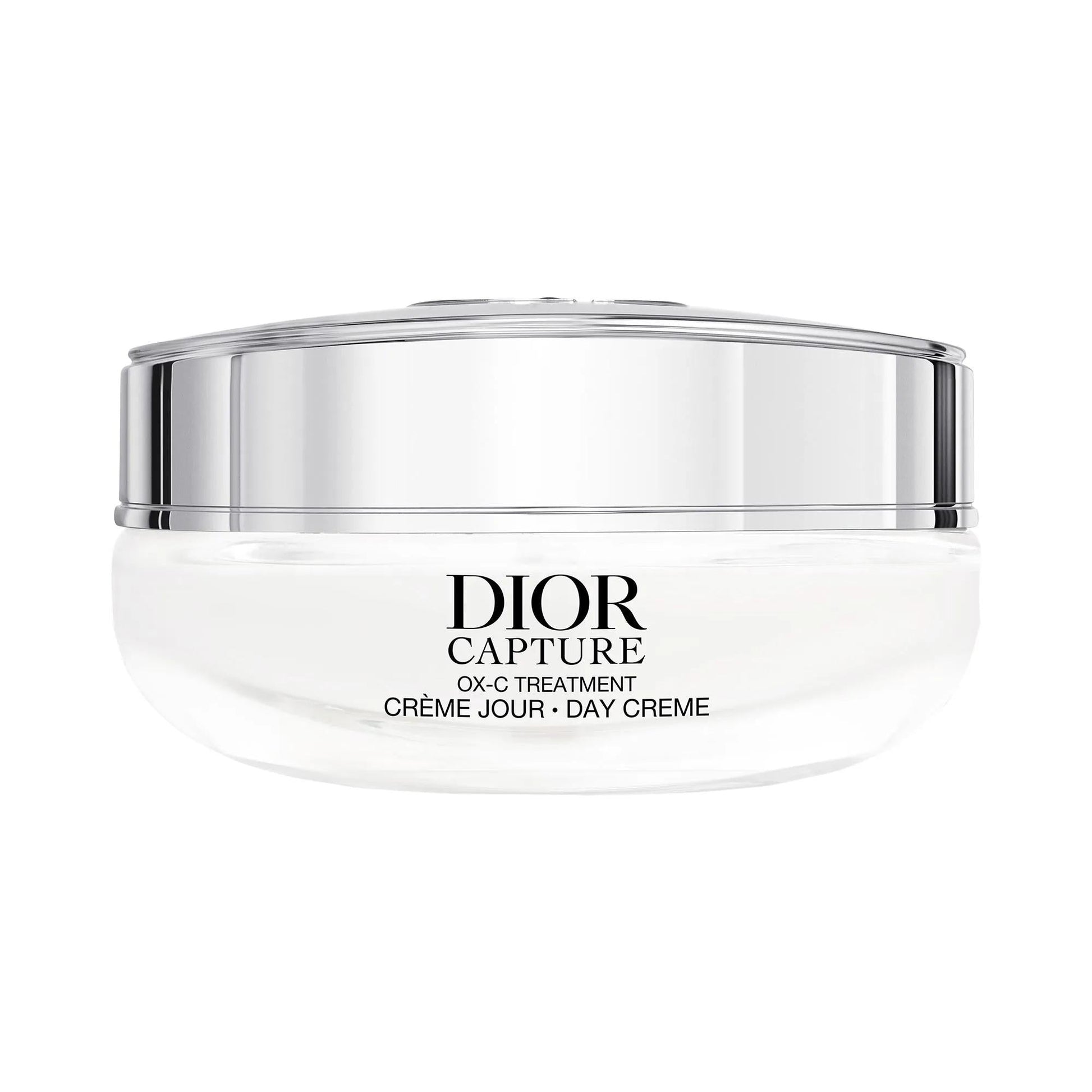 Dior Capture Creme Day Cream jar with a silver chrome lid on Tampa Home & Garden Store