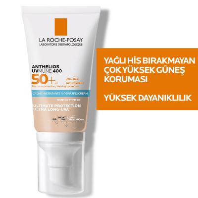 Tinted sunscreen La Roche-Posay Anthelios UVmune 400 SPF 50+ for hydrating, sensitive skin on Tampa Home & Garden Store