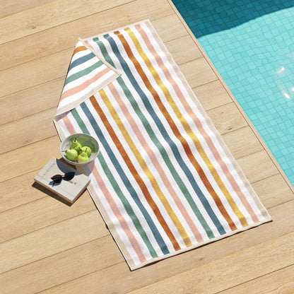 Cabana Cotton Beach Towel and Striped Border