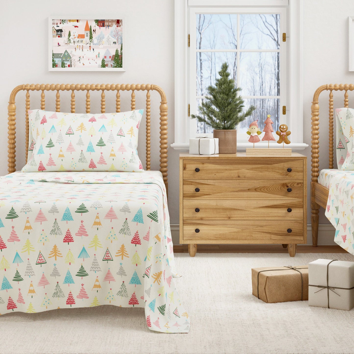 Turkish Cotton And Christmas Flannel Sheet Set
