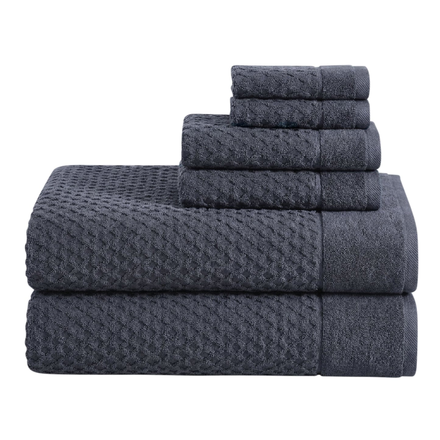 Cotton Diamond Waffle Weave Bath Towel Set