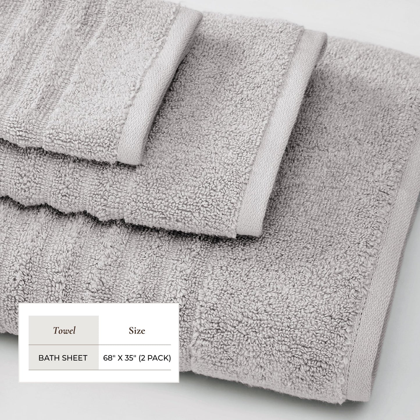 Luxury Combed Cotton and Ribbed Bath Towels