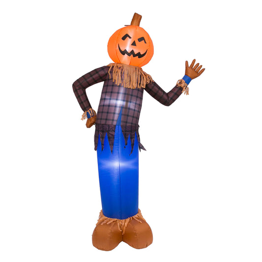 Espantapájaros inflable iluminado de 96 pulgadas de alto