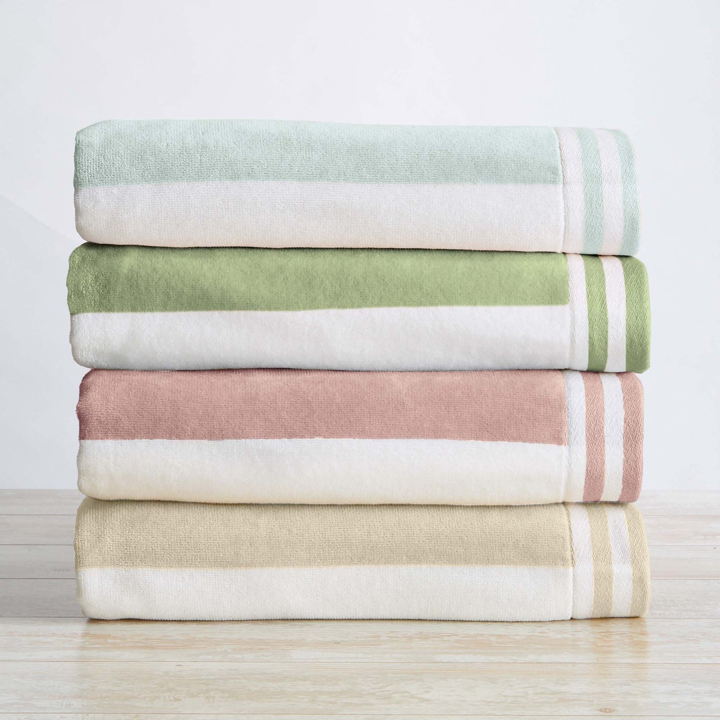 Striped Cabana Beach Towel and Soft Pastel Colors