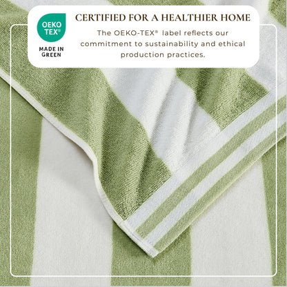 Striped Cabana Beach Towel and Soft Pastel Colors