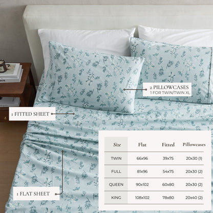 Watercolor Floral Sheet Set and a Pillowcase