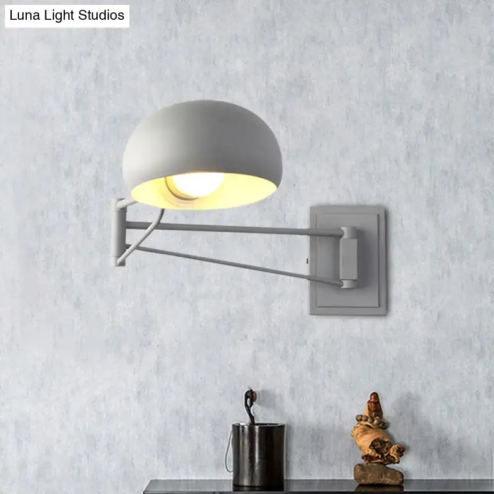Yellow adjustable metal wall sconce with bowl shade by Decorbites for bedroom on Tampa Home & Garden Store