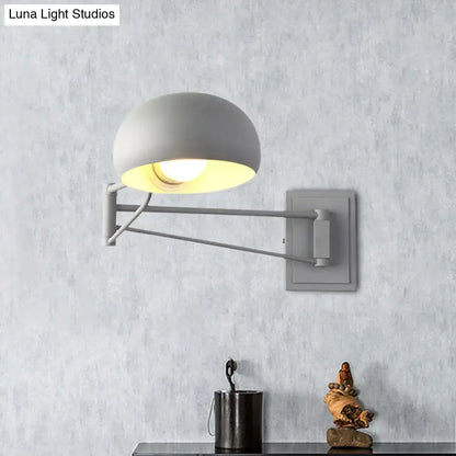 Yellow adjustable metal wall sconce with bowl shade by Decorbites for bedroom on Tampa Home & Garden Store