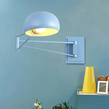Yellow adjustable metal wall sconce with bowl shade by Decorbites for bedroom on Tampa Home & Garden Store