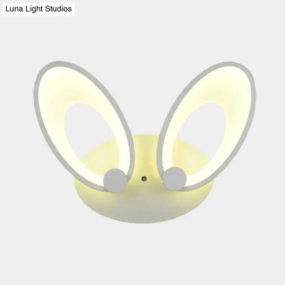 Yellow bunny LED ceiling light with white finish for bedroom decor Decorbites on Tampa Home & Garden Store