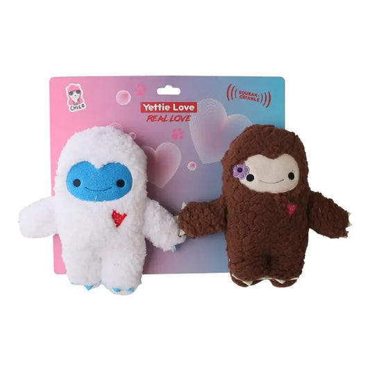 Set de regalo de peluche para perro Yeti y muñeco de nieve: con chirriador y papel arrugado para un juego divertido
