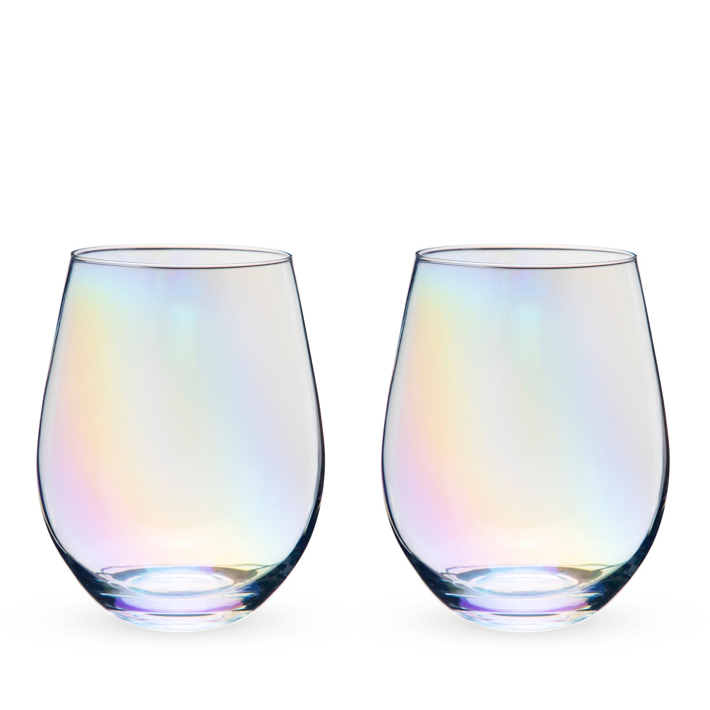 Luster Stemless Wine Glasses and Iridescent Glow