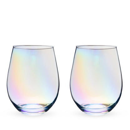 Luster Stemless Wine Glasses and Iridescent Glow