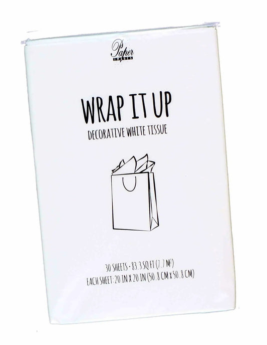 White tissue pack 30 sheets 20x20 by The Country Christmas Loft gift wrap on Tampa Home & Garden Store