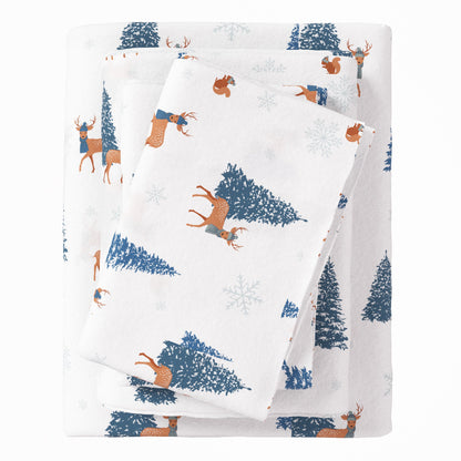 Turkish Cotton And Christmas Flannel Sheet Set