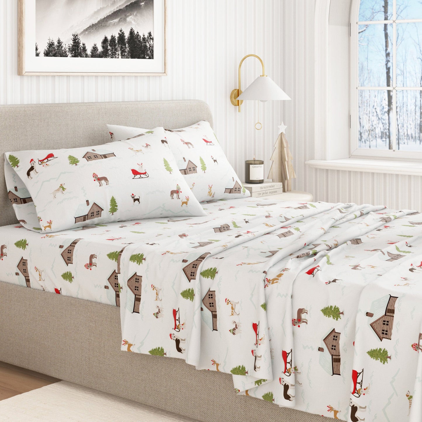 Soft and Plush Turkish Cotton Christmas Sheets