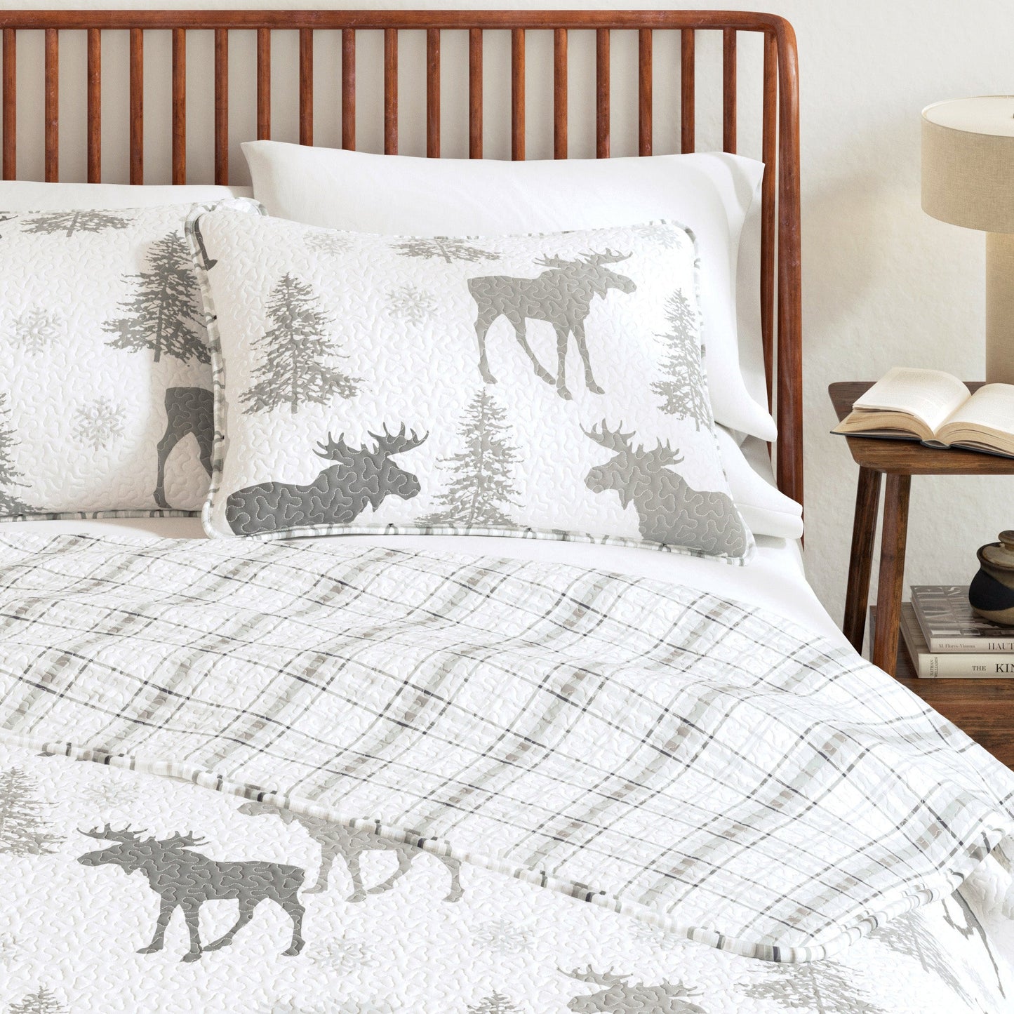 Cozy Wilderness Lodge Quilt and Moose Print