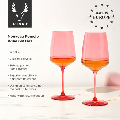 Luxury Pomelo Crystal Wine Glasses and Stemware