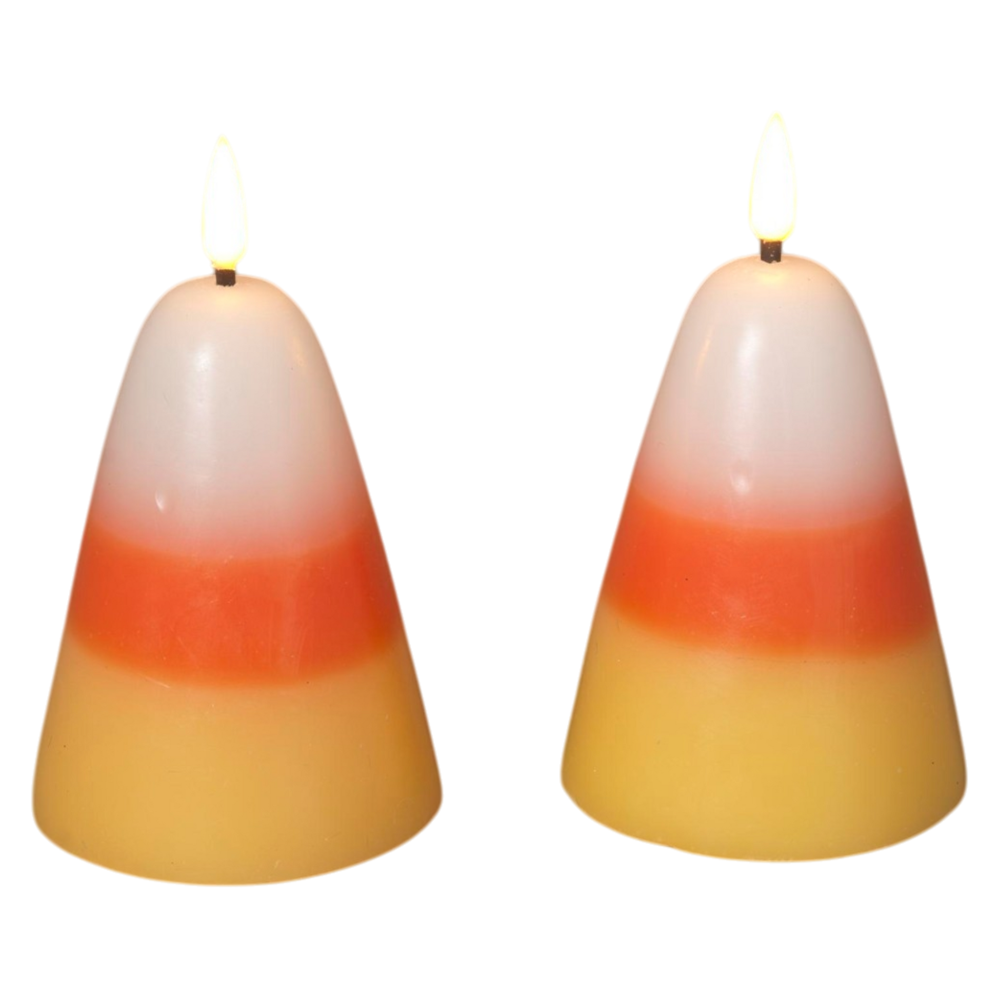 Candy corn flameless candles 2-pack with LED flames by The Country Christmas Loft on Tampa Home & Garden Store