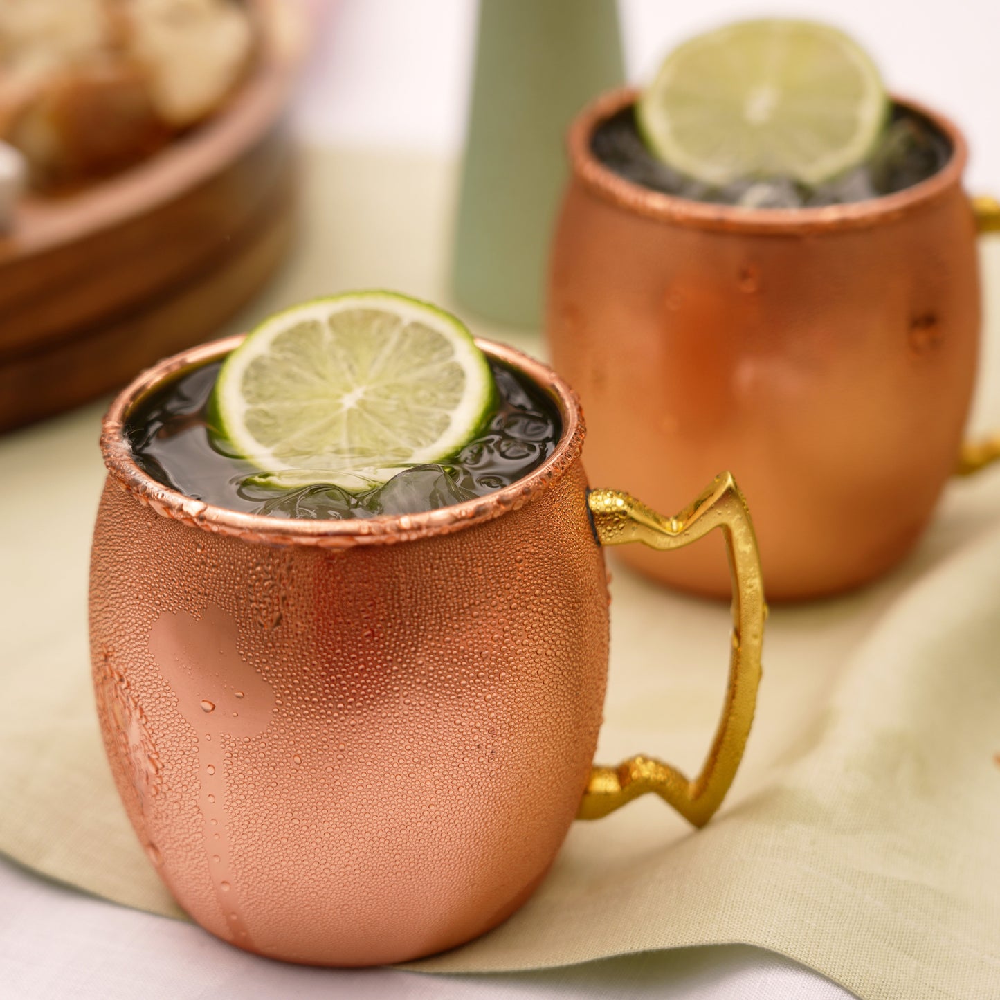 Brushed Copper Moscow Mule Mug and Stirrer