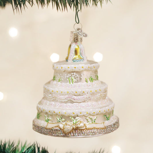 Old World Christmas Wedding Cake Glass Blown Ornament - Tampa Home & Garden Store