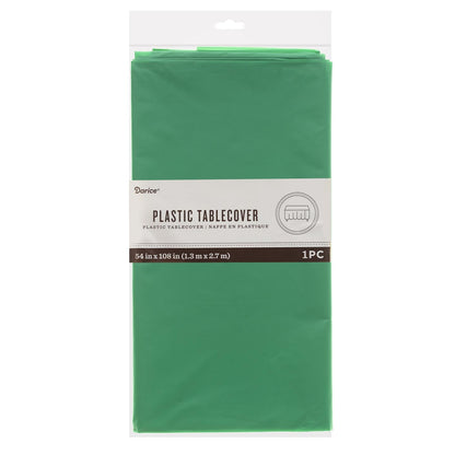 Nappe en plastique rectangulaire - Vert émeraude - 137 x 274 cm