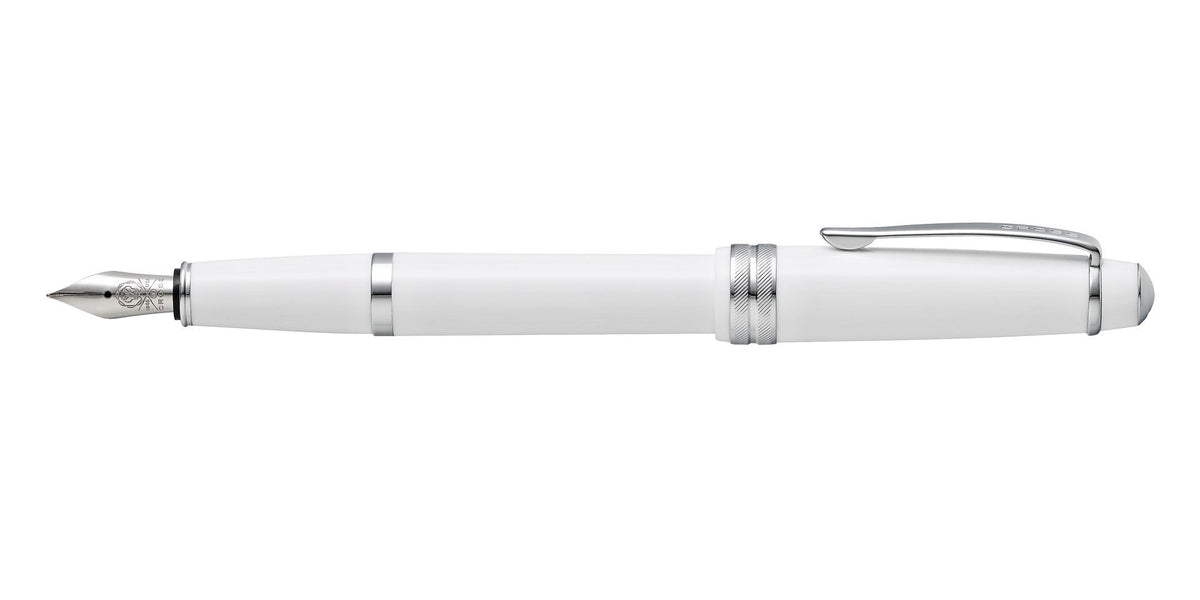 Bailey Light polished white resin fountain pen with fine nib and silver clip A.T. Cross on Tampa Home & Garden Store