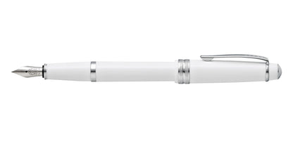 Bailey Light polished white resin fountain pen with fine nib and silver clip A.T. Cross on Tampa Home & Garden Store