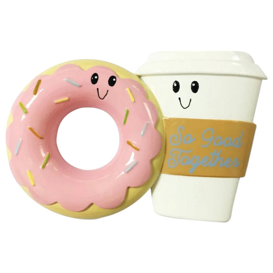 Coffee & Donut Couple Ornament - Tampa Home & Garden Store