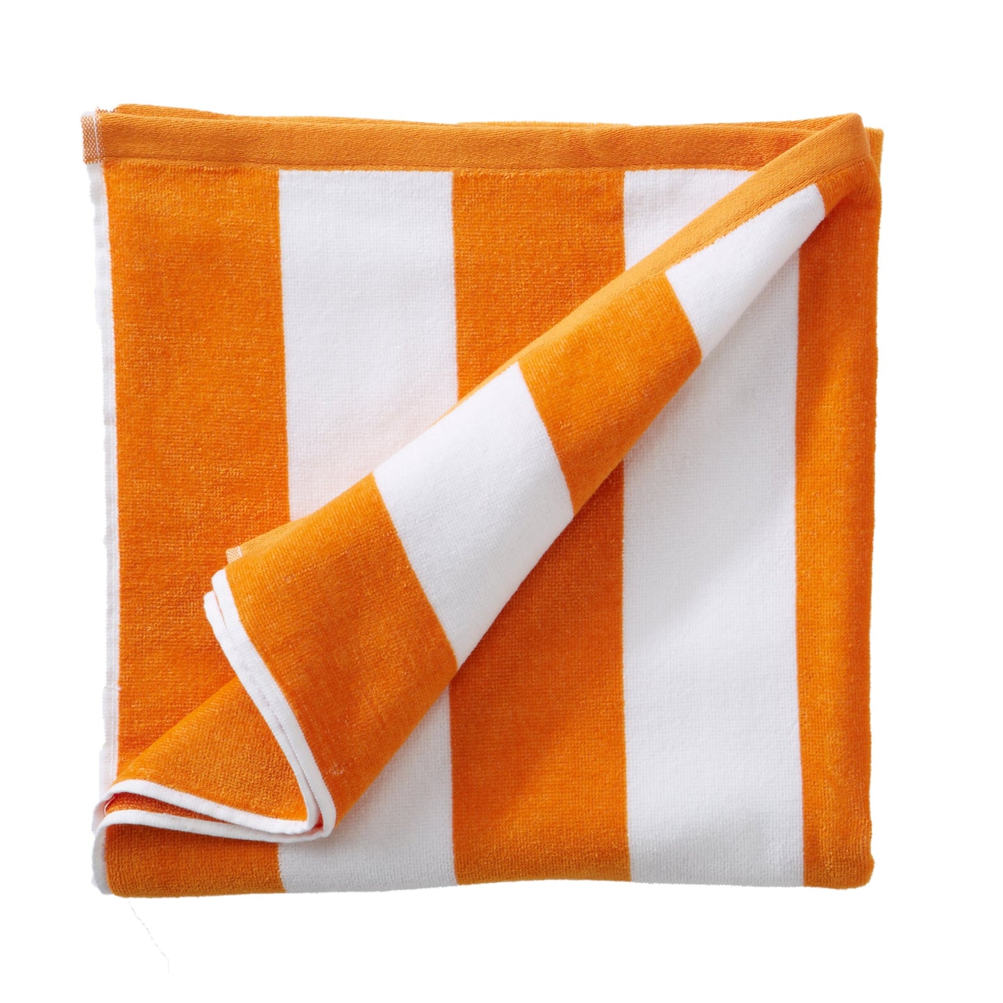 Cotton And Velour Cabana Stripe Beach Towel