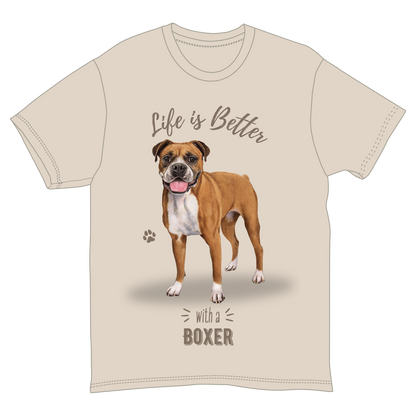 La vie est meilleure avec un t-shirt Boxer -