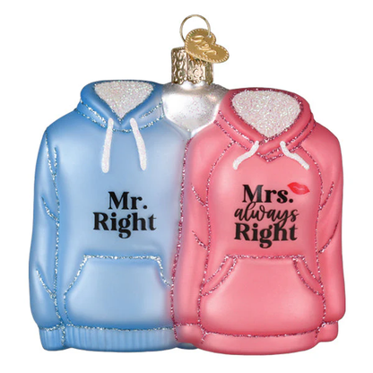 Ornement en verre Monsieur et Madame Hoodies