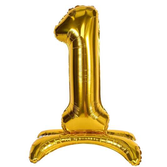 Gold foil number 1 self-standing balloon, 26-inch tall, The Country Christmas Loft on Tampa Home & Garden Store