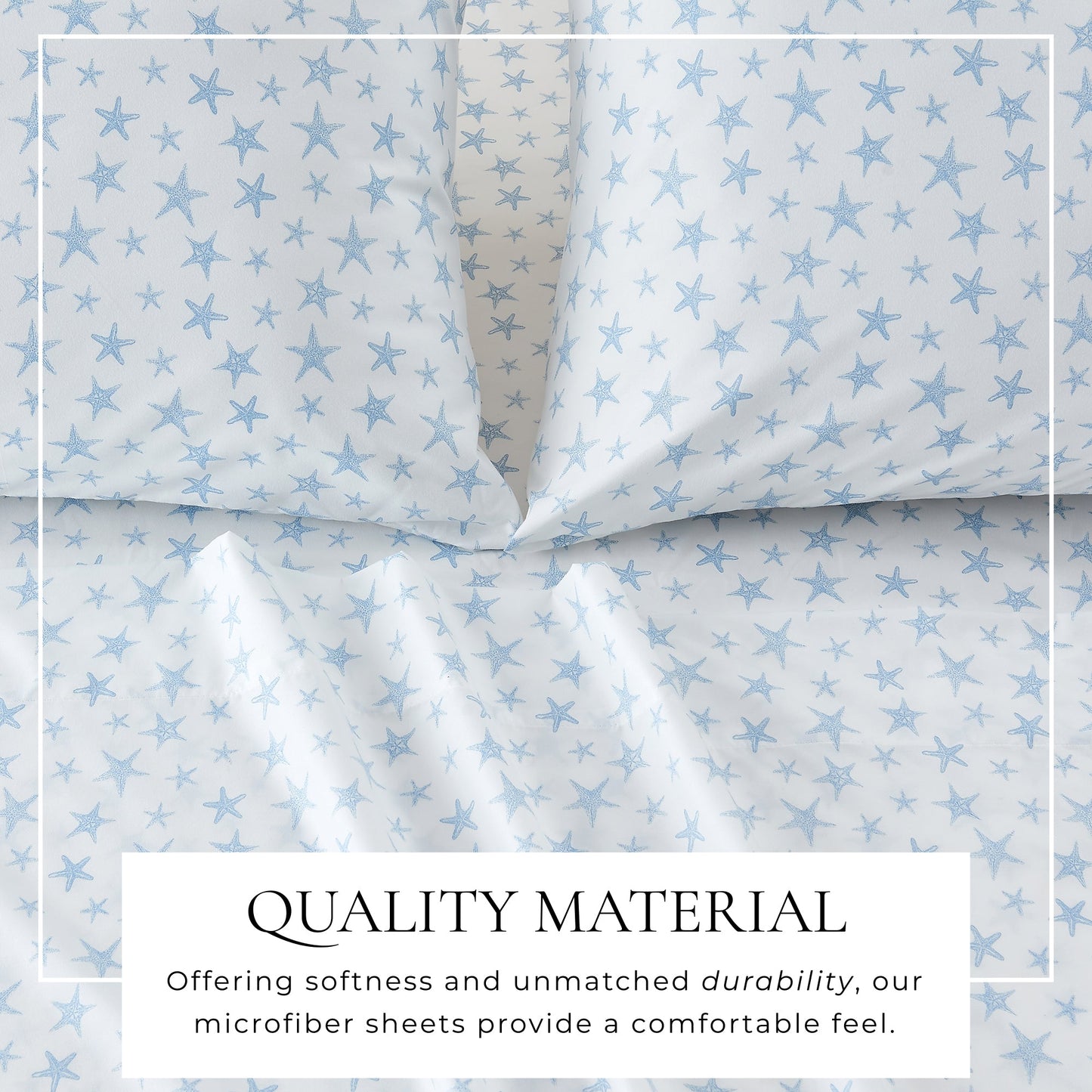 Lightweight Coastal Printed Sheet Set and Covers