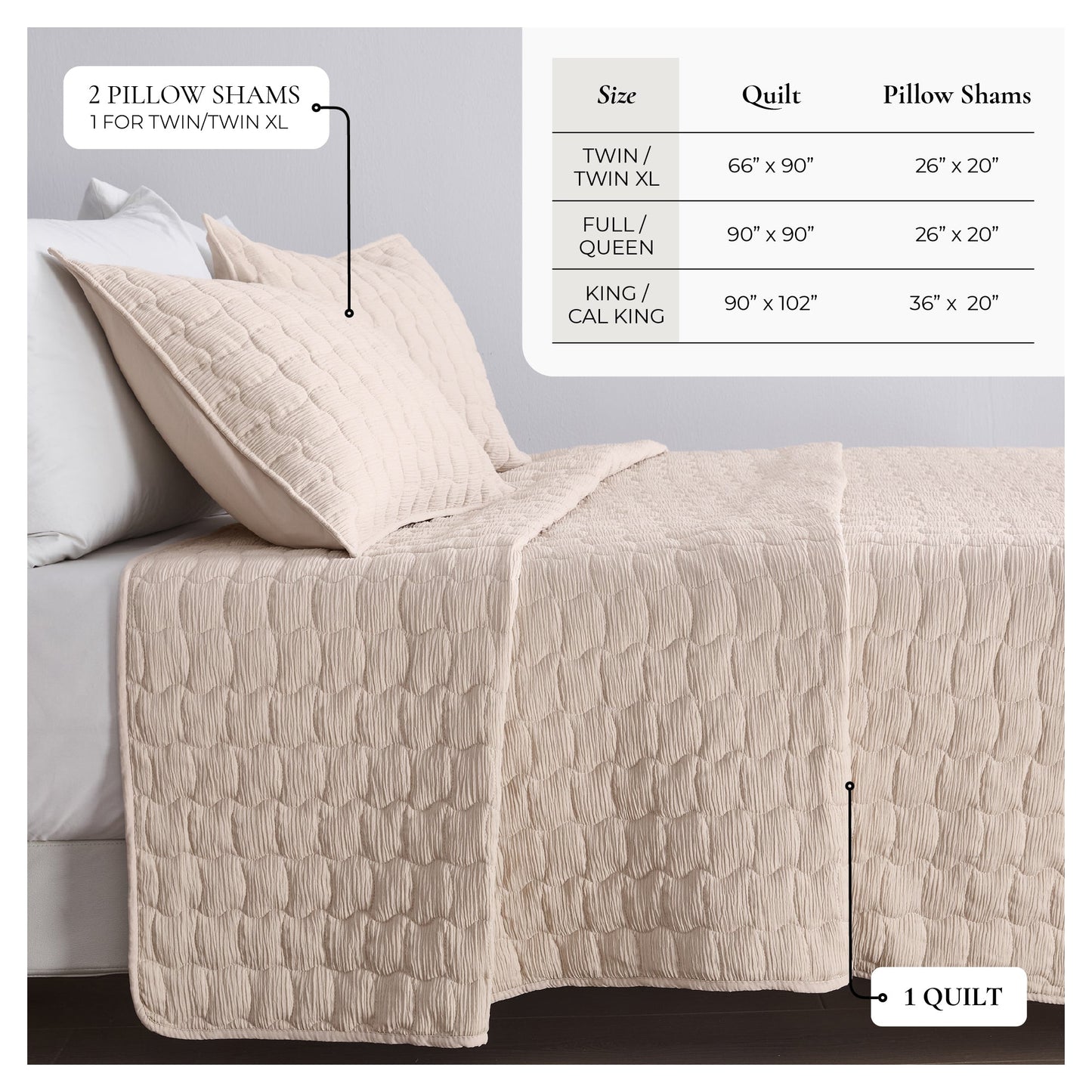 Breathable Gauze Quilt Set and Wave Stitch
